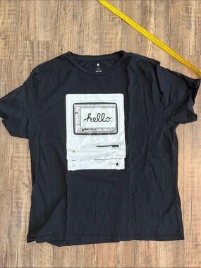 Apple Black Tee with Mac
